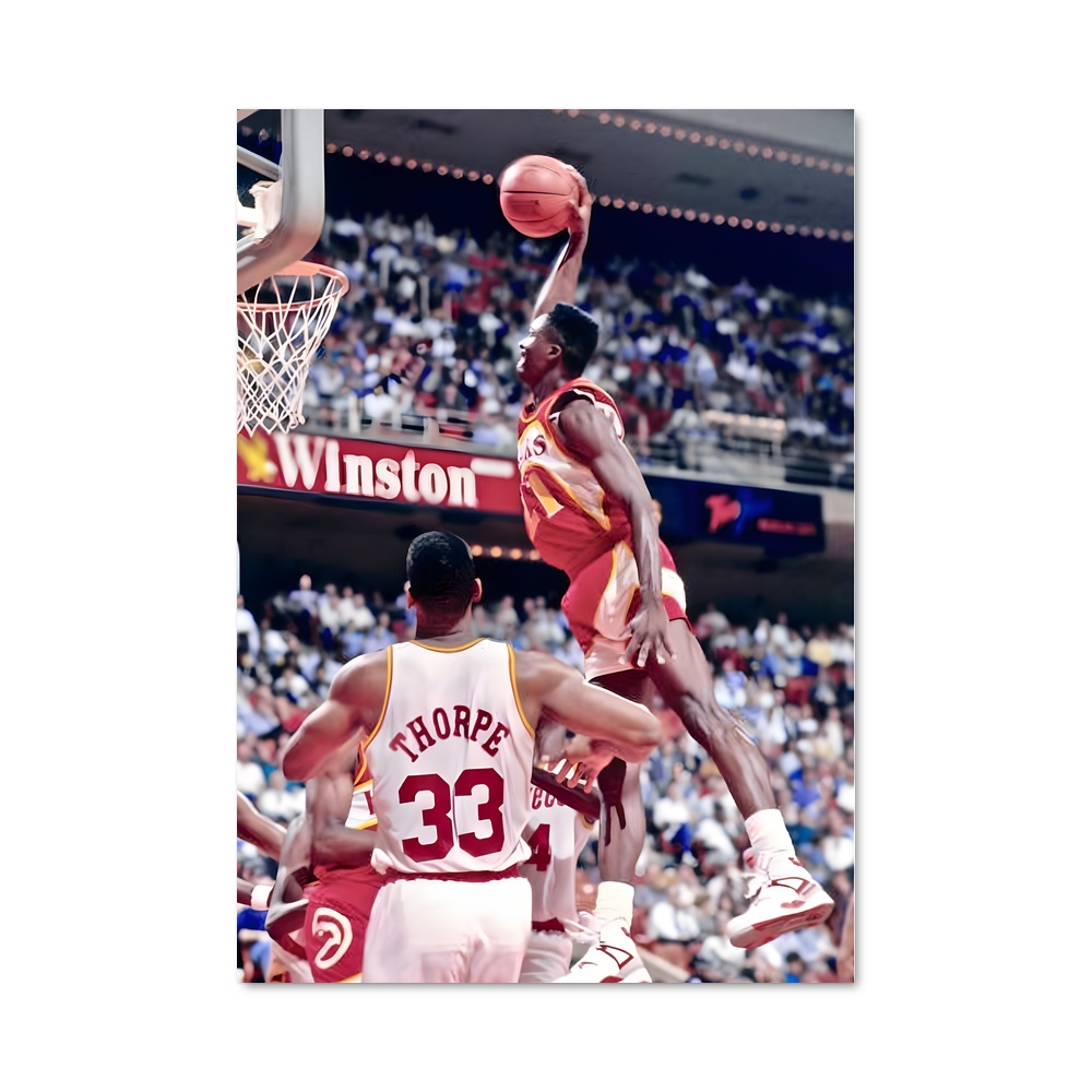 Poster Dominique en Vol – affiche Basketball